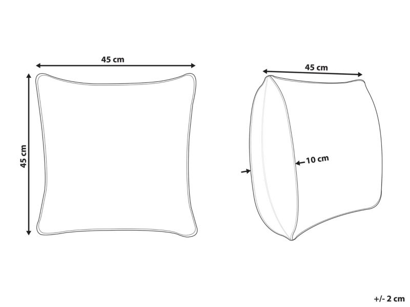 Poduszka dekoracyjna Mays Bawełna 45 x 45 cm Geometryczny Druk blokowy Biały 1 szt.