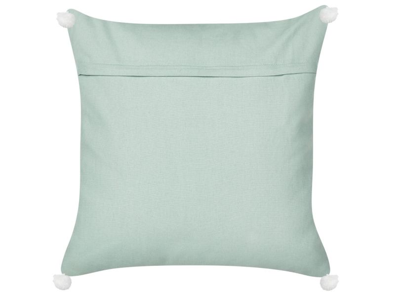 Poduszka dekoracyjna Nori Bawełna 45 x 45 cm Roślinny Haft Miętowy 1 szt.