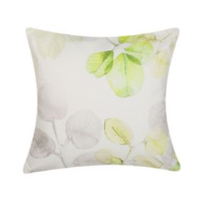 Poduszka dekoracyjna Peperomia Bawełna 45 x 45 cm Roślinny Biały 1 szt.