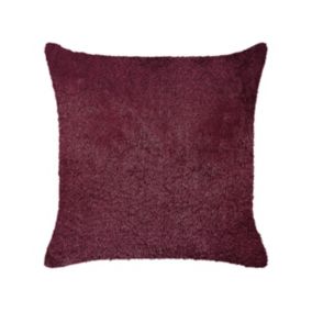 Poduszka dekoracyjna Pilea Sztuczne futro 45 x 45 cm Jednolity Burgundowy 1 szt.
