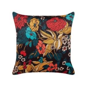 Poduszka dekoracyjna Protea Welur 45 x 45 cm Kwiatowy Kolorowy 1 szt.