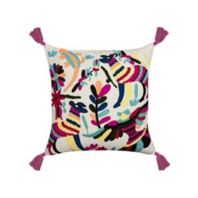 Poduszka dekoracyjna Raiganj Boucle 50 x 50 cm Abstrakcyjny Haft Kolorowy 1 szt.