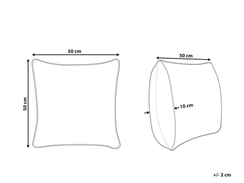 Poduszka dekoracyjna Raiganj Boucle 50 x 50 cm Abstrakcyjny Haft Kolorowy 1 szt.