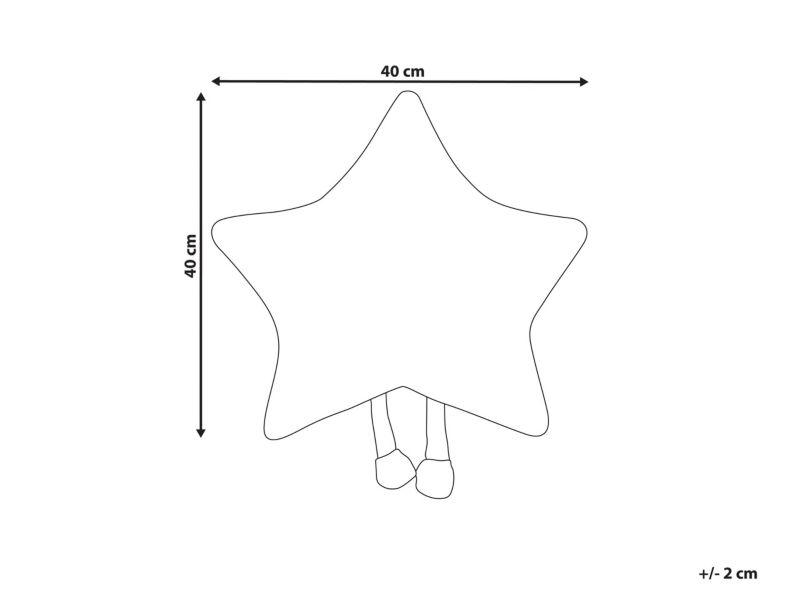 Poduszka dekoracyjna Starfruit 40 x 40 cm Dla dzieci Złamana biel 1 szt.