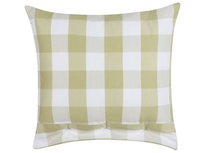 Poduszka dekoracyjna Tamnine 45 x 45 cm Kratka Jasnozielony 1 szt.