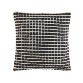 Poduszka dekoracyjna Yoncali Boucle 45 x 45 cm Kratka Czarno-biały 1 szt.