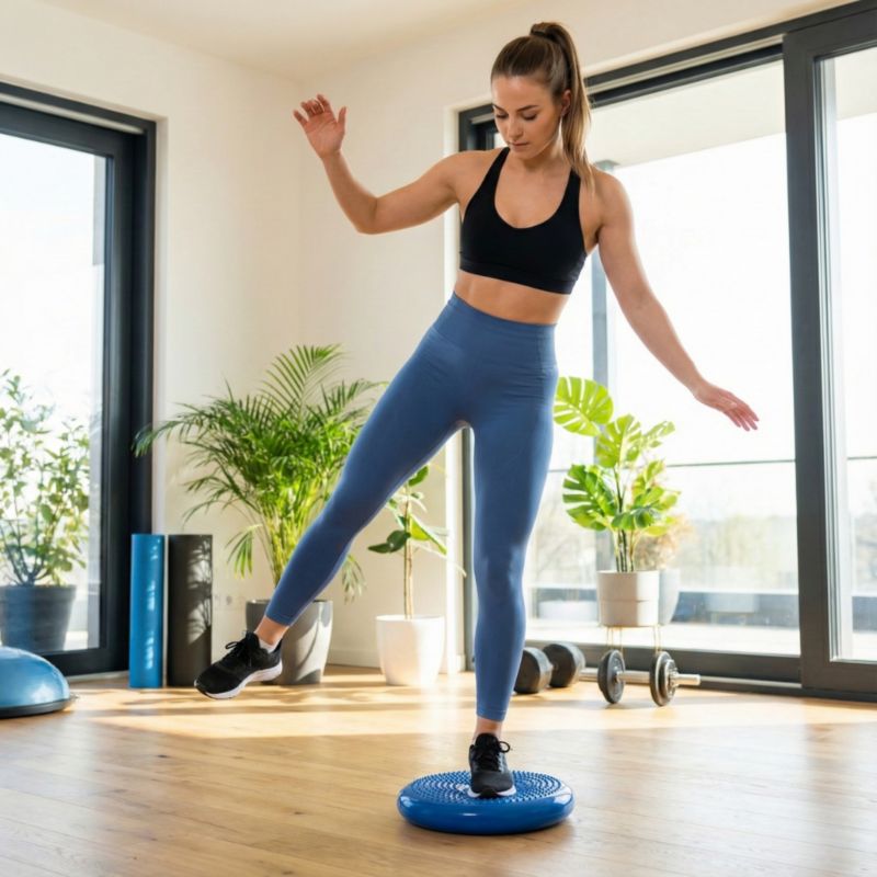 Poduszka FUNFIT GYM&FITNESS dysk sensoryczny do ćwiczeń i rehabilitacji +pompka 1 szt.