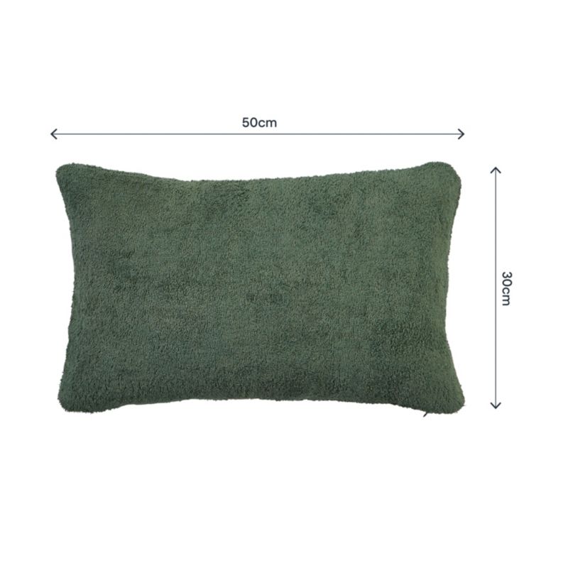 Poduszka GoodHome Kisiria Terry Oil green