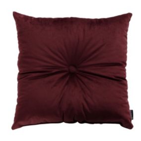Poduszka kwadratowa Velvet z guzikiem Dekoria Velvet 37 x 37cm bordowy 1 szt.