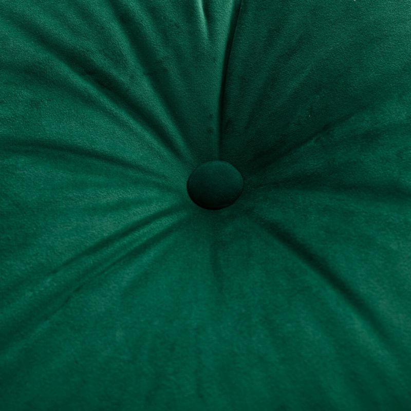Poduszka kwadratowa Velvet z guzikiem Dekoria Velvet 37 x 37cm butelkowa zieleń 1 szt.