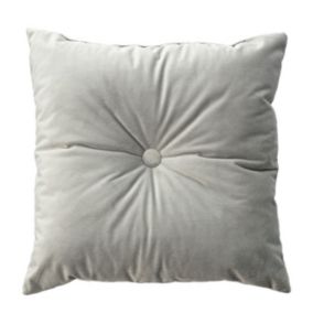 Poduszka kwadratowa Velvet z guzikiem Dekoria Velvet 37 x 37cm gołębi szary 1 szt.