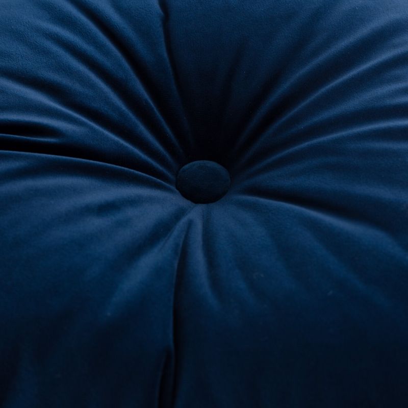 Poduszka kwadratowa Velvet z guzikiem Dekoria Velvet 37 x 37cm granat 1 szt.