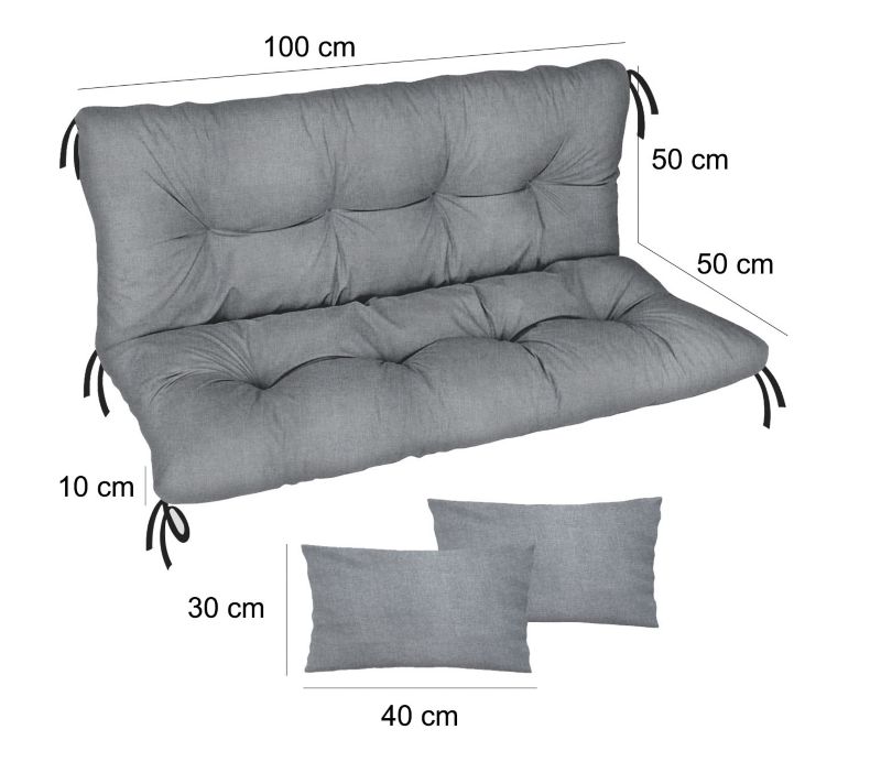 Poduszka materac na huśtawkę Comfort FEROCITY Len 100x50x50 1 szt.
