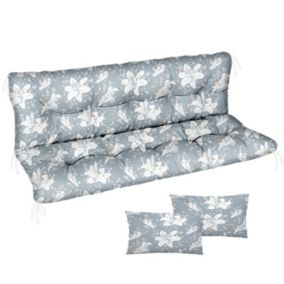 Poduszka materac na huśtawkę Comfort FEROCITY Niebieskie kwiaty 185x50x50 1 szt.