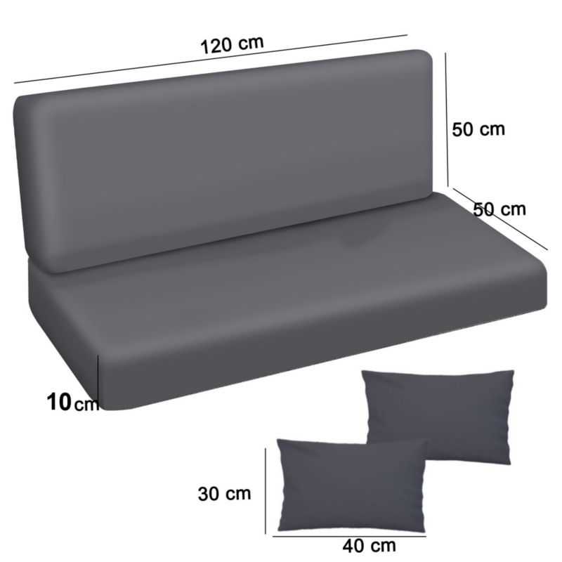 Poduszka materac na huśtawkę Premium FEROCITY Niebieskie kwiaty 120x50x50 1 szt.