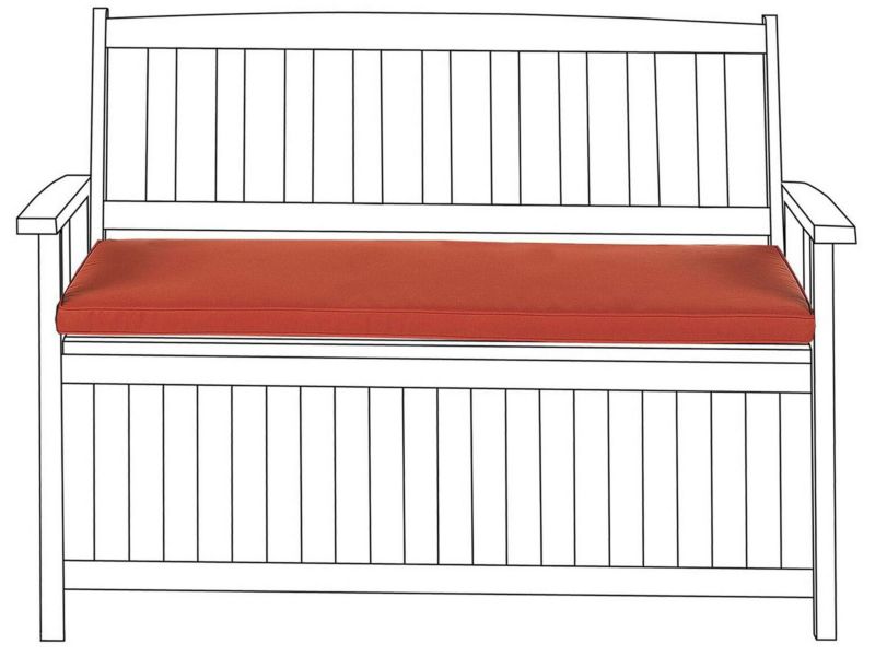Poduszka na ławkę ogrodową 45 x 108 cm czerwona Sovana 1 szt.