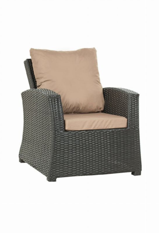 Poduszka na fotel ogrodowy Technorattan, Setgarden, 56x52x7cm + 56x50cm Beżowa dwustronne Poduszki na krzesło ogrodowe, 2szt