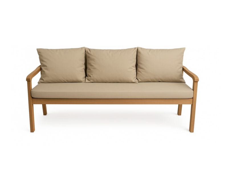 Poduszka ogrodowa na ławkę 3-os, Setgarden, 150x60x50cm,, beżowa dwustronne Poduszki na ławkę zdejmowany pokrowiec,Mix 1szt