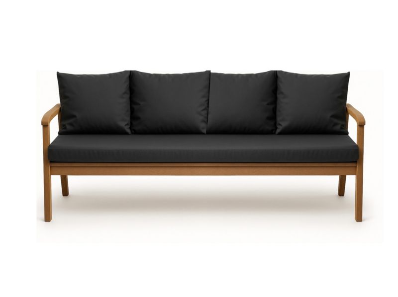 Poduszka ogrodowa na ławkę 3-os, Setgarden, 170x60x50cm, Antracyt dwustronne Poduszki na ławkę zdejmowany pokrowiec,Mix 1szt