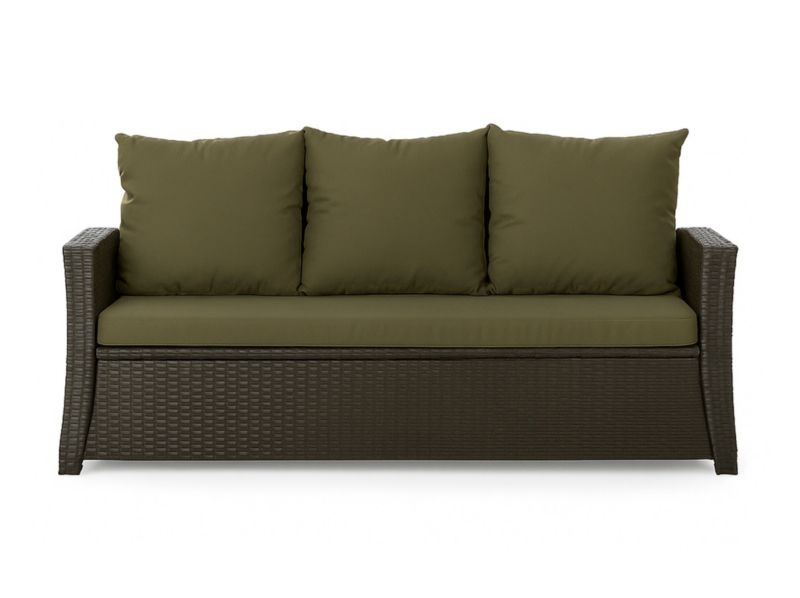 Poduszka ogrodowa na sofę rattanową 3-os, Setgarden, 160x50x50cm Zielona  Poduszki na meble ogrodowe-Technorattan, Mix, 1szt