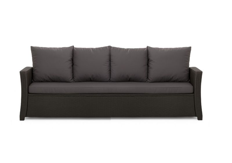 Poduszka ogrodowa na sofę rattanową 3-os, Setgarden, 180x60x50cm Antracyt  Poduszki na meble ogrodowe-Technorattan, Mix, 1szt