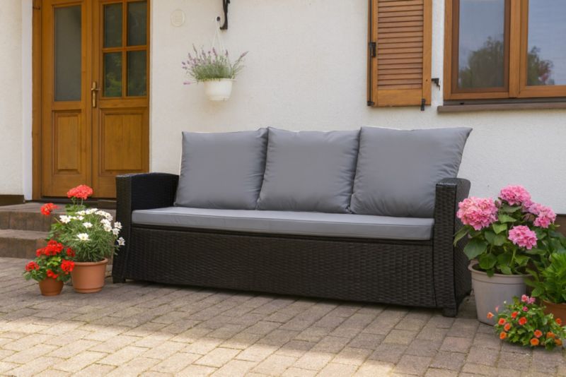 Poduszka ogrodowa na sofę rattanową, Setgarden, 100x60x50cm Różowa  Poduszki na meble ogrodowe-Technorattan, Mix, 1szt