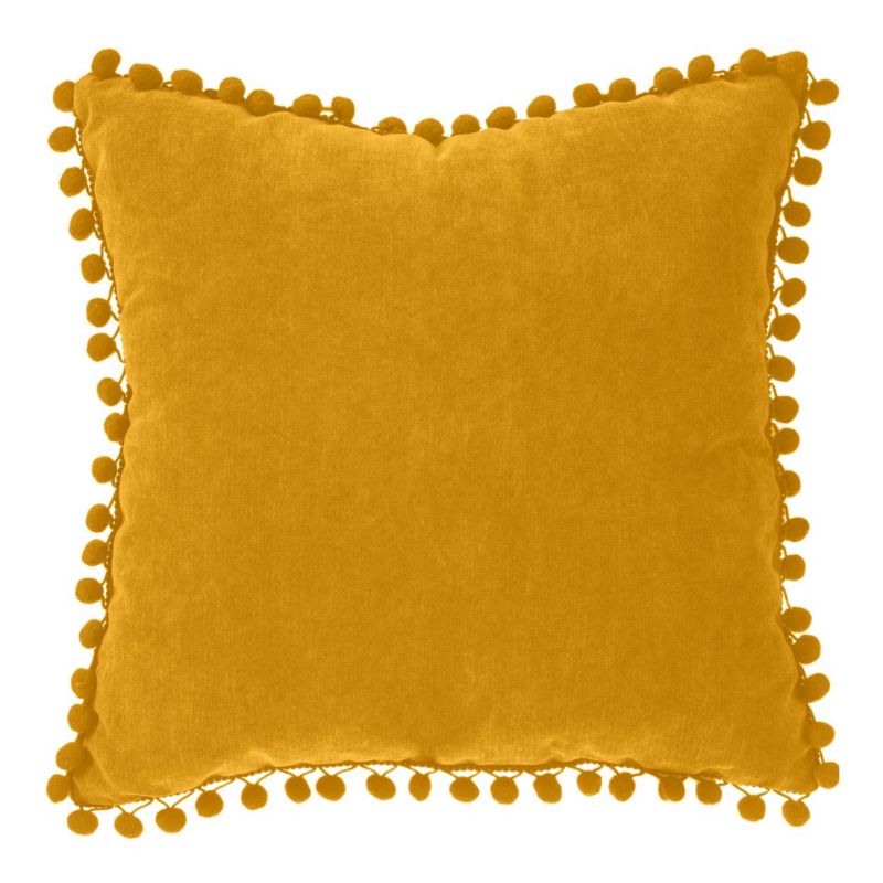 Poduszka Pompons Atmosphera dekoracyjna 40x40 cm żółta 1 szt.