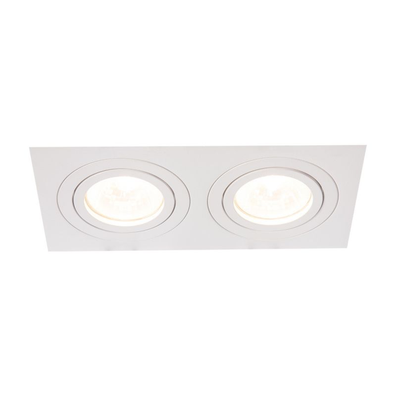 Podwójna oprawa podtynkowa Light Prestige Metis biała 2 x GU10 1 szt.