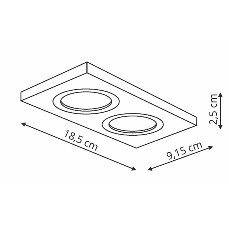 Podwójna oprawa podtynkowa Light Prestige Metis biała 2 x GU10 1 szt.