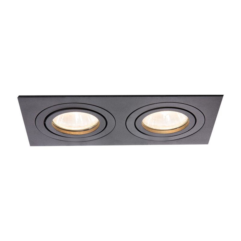 Podwójna oprawa podtynkowa Light Prestige Metis czarna 2 x GU10 1 szt.