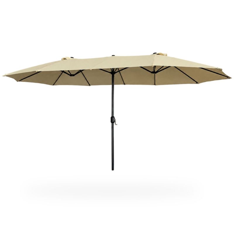 Podwójny parasol ogrodowy Tilia w kolorze beżowym waga 12,3 kg wymiary 460x270x245 cm 1 szt.