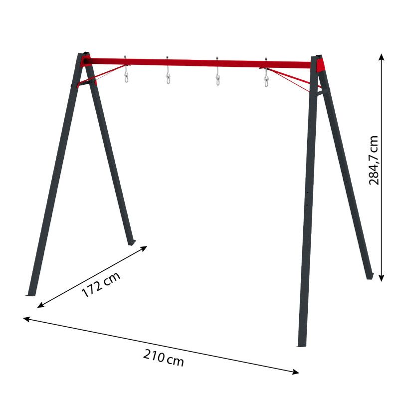 Podwójny stelaż do huśtawki 4iQ Group metalowy 1szt.