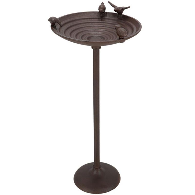 Poidło dla ptaków na nóżce Esschert Design z żeliwa brązowe 60 cm 1 szt.