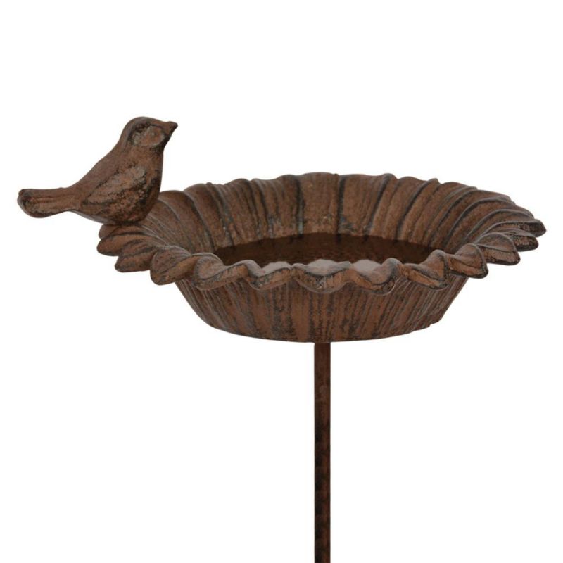 Poidełko dla ptaków do wbicia Esschert Design brązowe żeliwne 76x12,7 cm 1 szt.