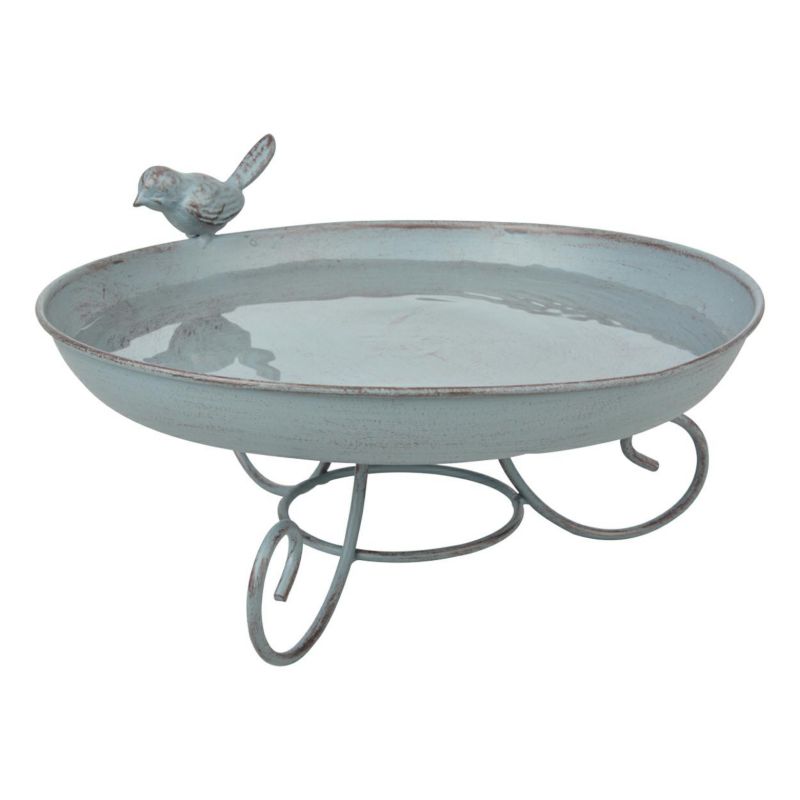 Poidełko dla ptaków stojące Esschert Design szare metalowe 12x21,5 cm 1 szt.