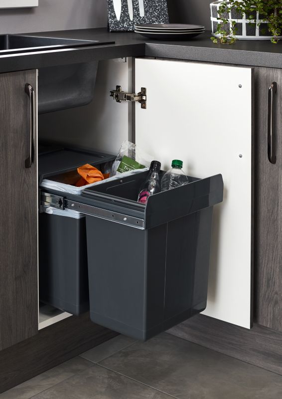 Pojemnik do segregowania odpadów GoodHome Vigote 2-komorowy 36l
