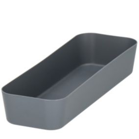 Pojemnik do szuflady Springos 26x9cm wielofunkcyjny wkład, organizer szary 1 szt.