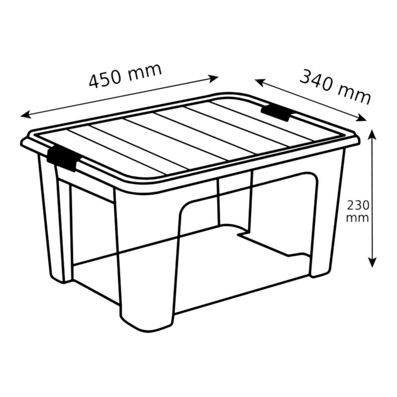 Pojemnik GoodHome Norris 24l z pokrywą