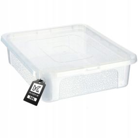 Pojemnik KADAX Plastikowy 10L Z Pokrywą Zamykany Pudełko Organizer Przezroczysty 1 szt.