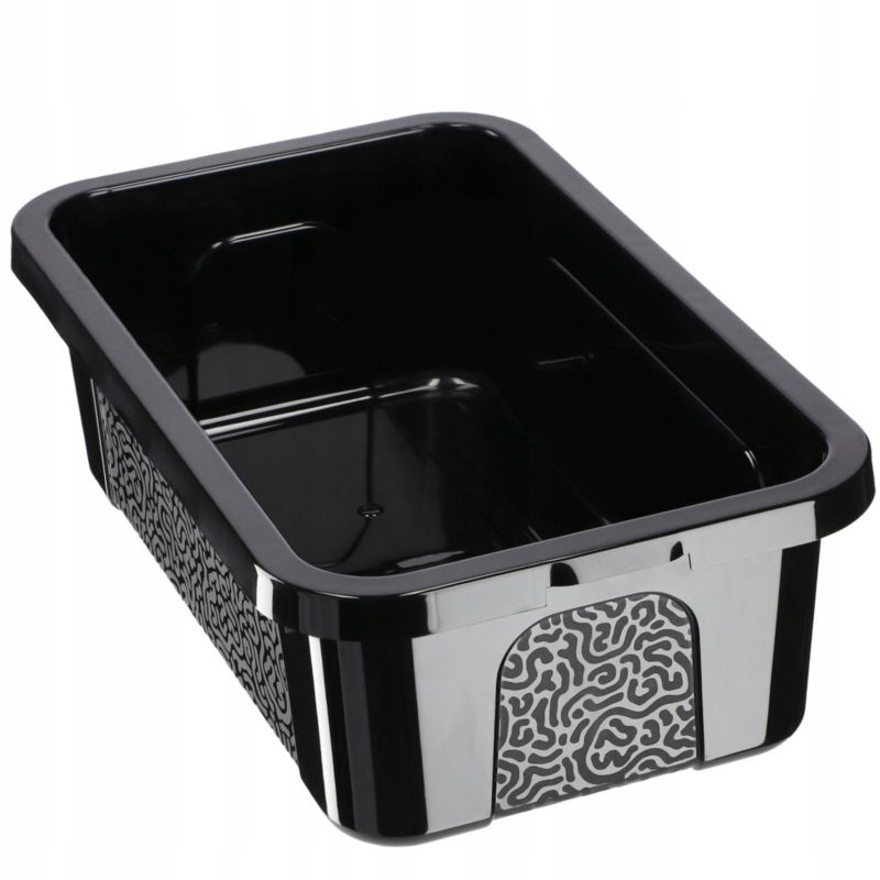Pojemnik KADAX Plastikowy 4,5L Z Pokrywą Zamykany Pudełko Box Organizer Czarny 1 szt.