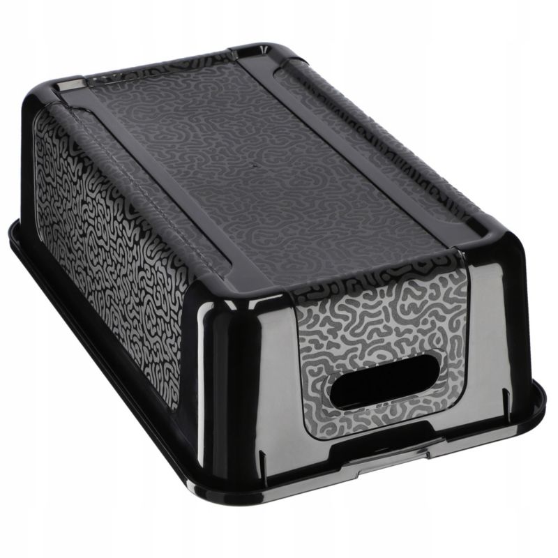 Pojemnik KADAX Plastikowy 5L Z Pokrywą Zamykany Pudełko Box Organizer Czarny 1 szt.