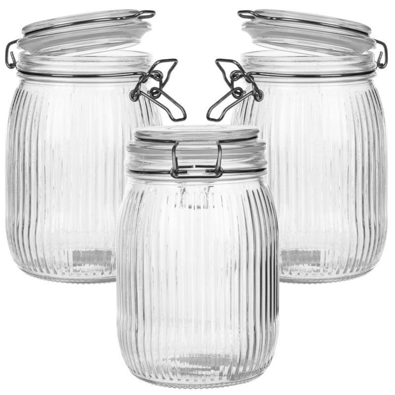 Pojemnik KADAX szklany z pokrywą 950 ml 3 szt.