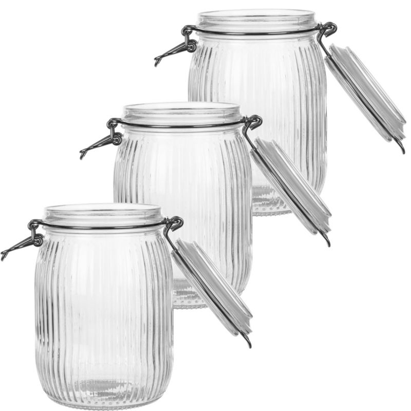 Pojemnik KADAX szklany z pokrywą 950 ml 3 szt.
