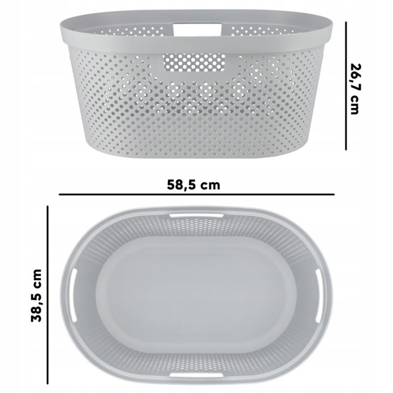 Pojemnik na bieliznę Curver Infinity 40L jasnoszary