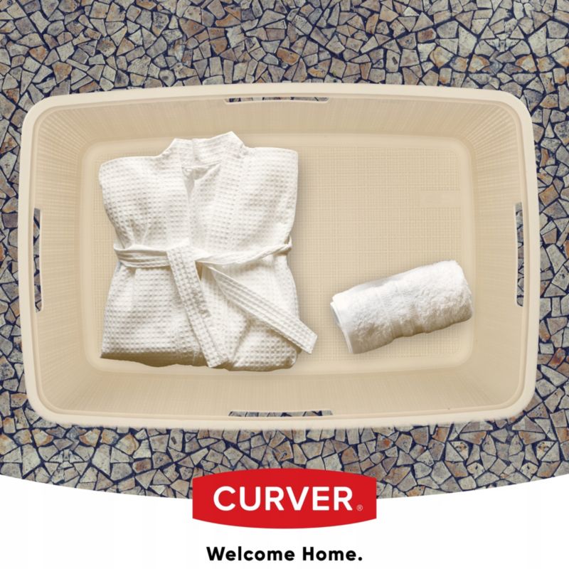 Pojemnik na bieliznę Curver Jute 46L kremowy