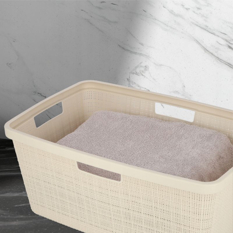 Pojemnik na bieliznę Curver Jute 46L kremowy