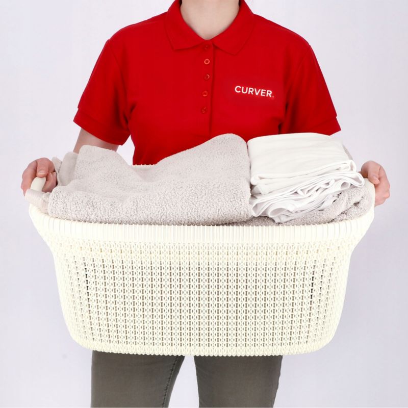 Pojemnik na bieliznę Curver Knit 40L kremowy
