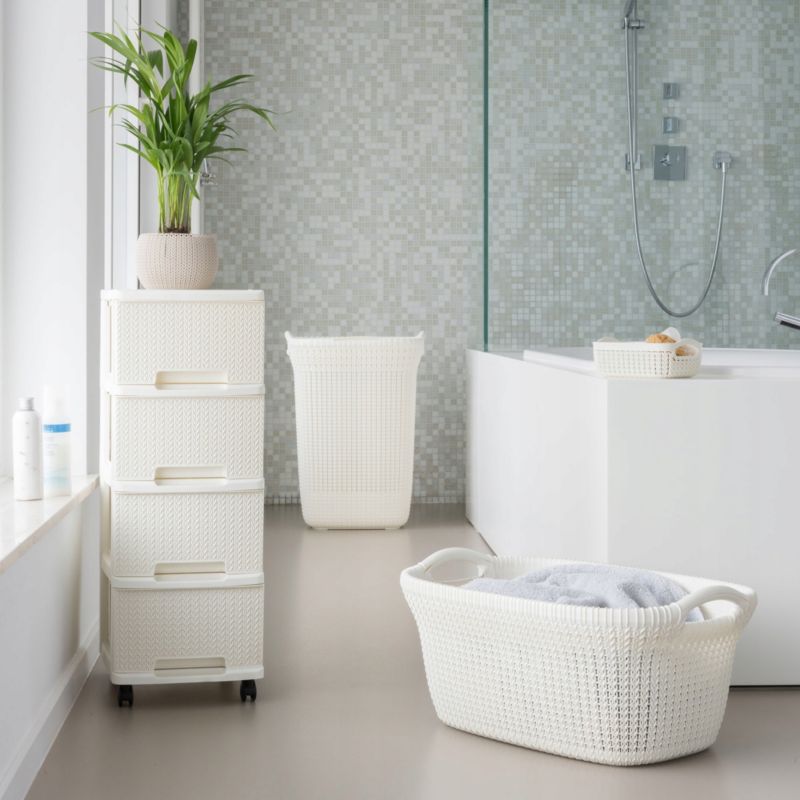 Pojemnik na bieliznę Curver Knit 40L kremowy