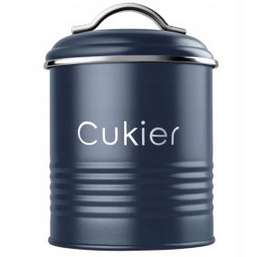 Pojemnik Na Cukier KADAX Organizer 750 ml Puszka Z Pokrywką Kuchenny Granatowy 1szt.