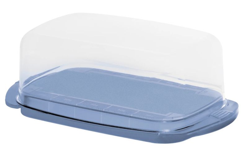 Pojemnik na masło maselniczka Rotho Fresh - transparentny/horizon blue 1 szt.